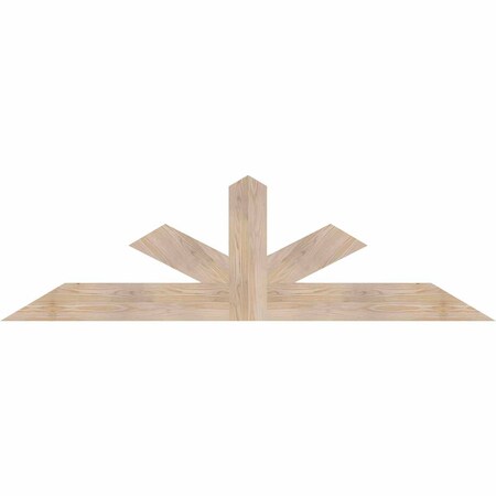 Ekena Millwork Saratoga Smooth Timber Gable Bracket, Douglas Fir, 72"W x 21"H x 1 1/2"D x 5 1/2"F, 7/12 Pitch GBW072X21X0206SAR00SDF